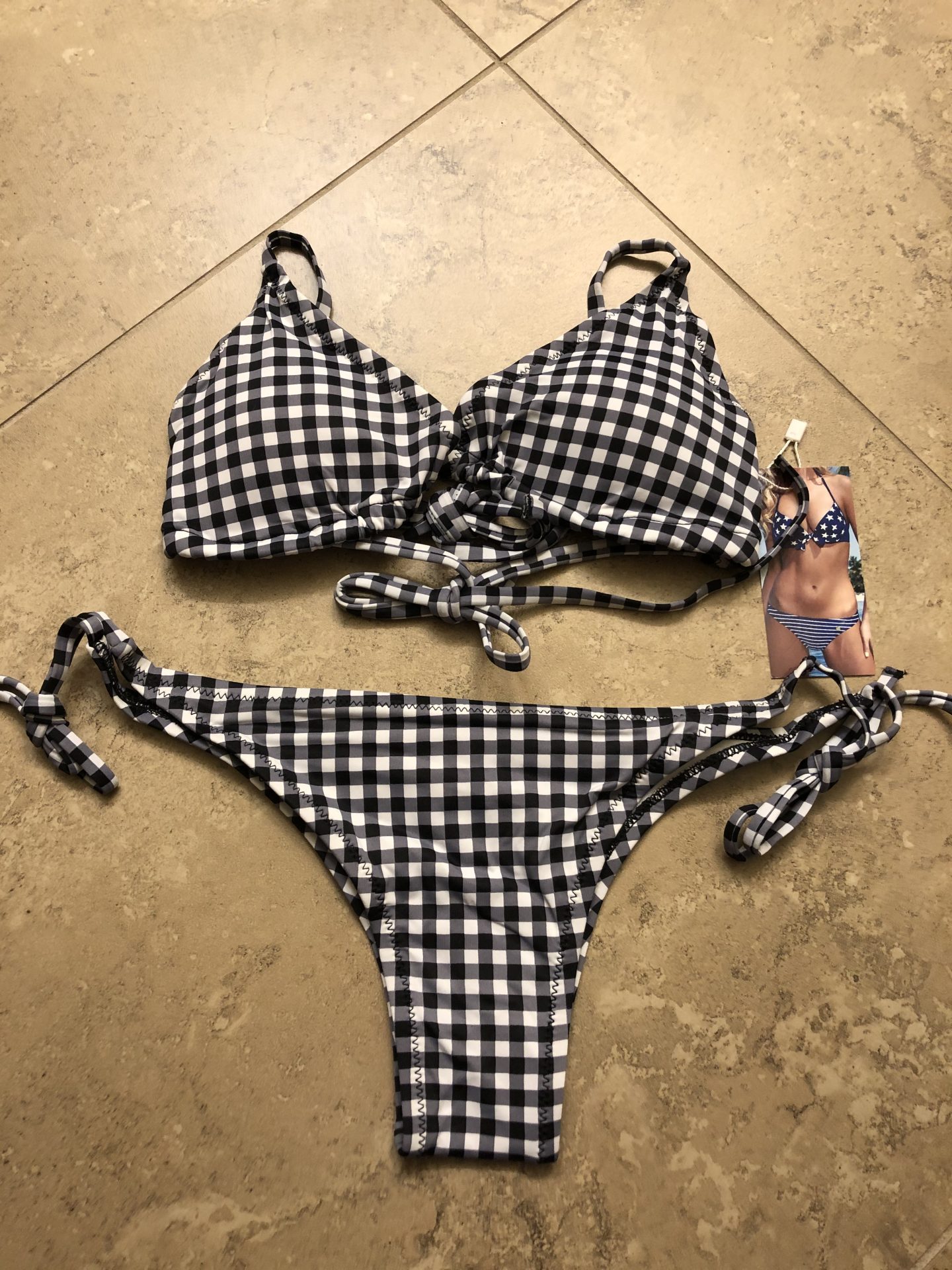 Ultimate Plaid Collection 2 Piece Bikini Grey – Lufton Bay